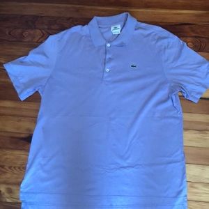Mens Lacoste purple short sleeve polo in great condition